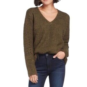 John + Jenn Revolve Constance Sweater Olive Green Pullover Women’s Size Medium
